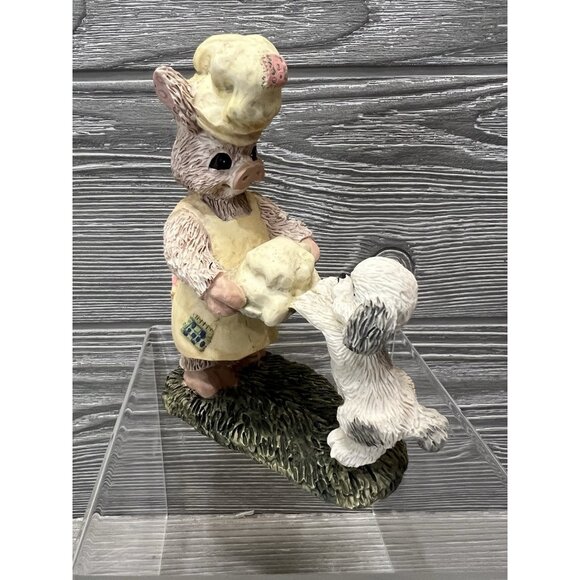 Vintage Albert Price Pig Chef and Puppy Dog Ceramic Figurine Country Kitsch - Picture 1 of 9